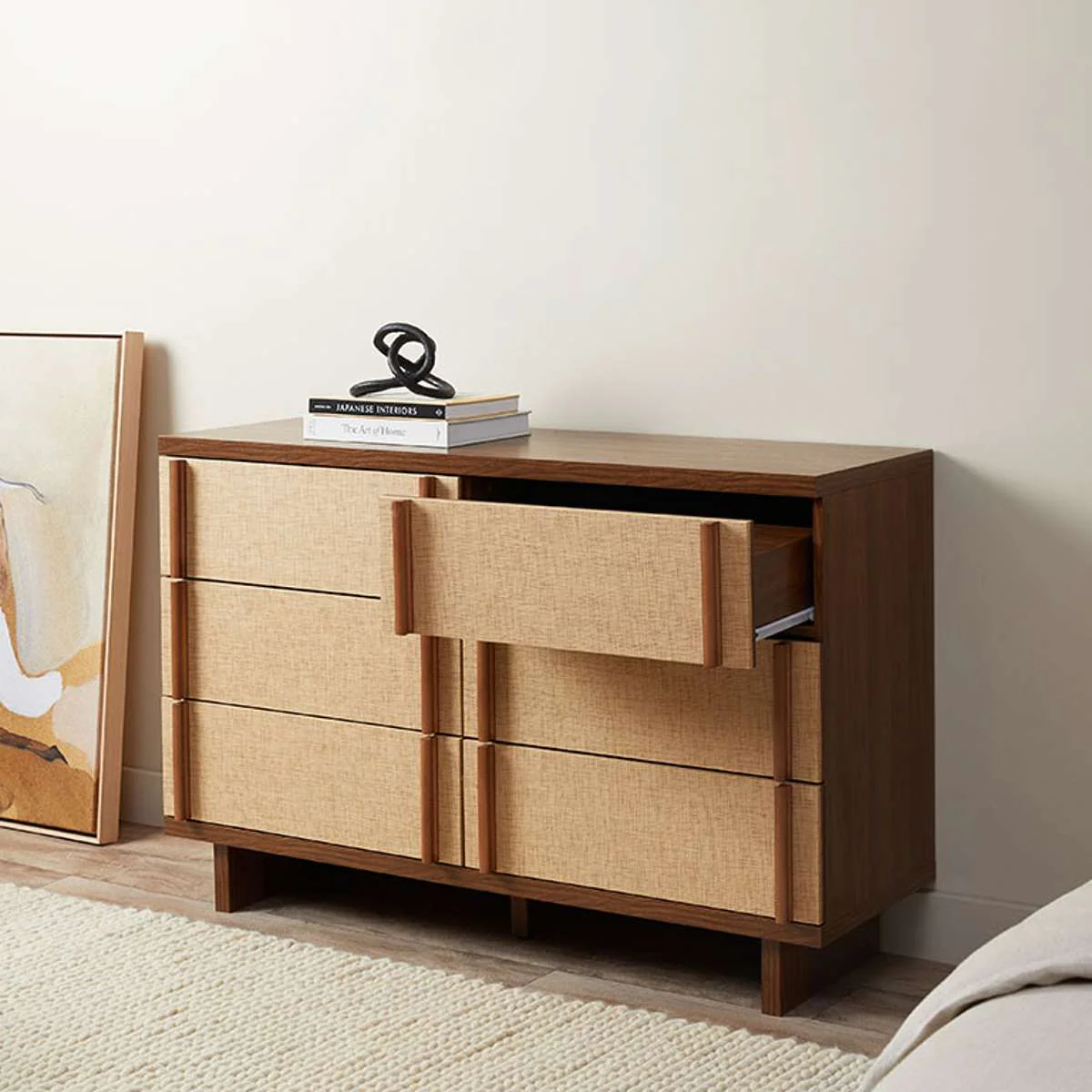 Minato Textured Six Drawer - Walnut - Image 5