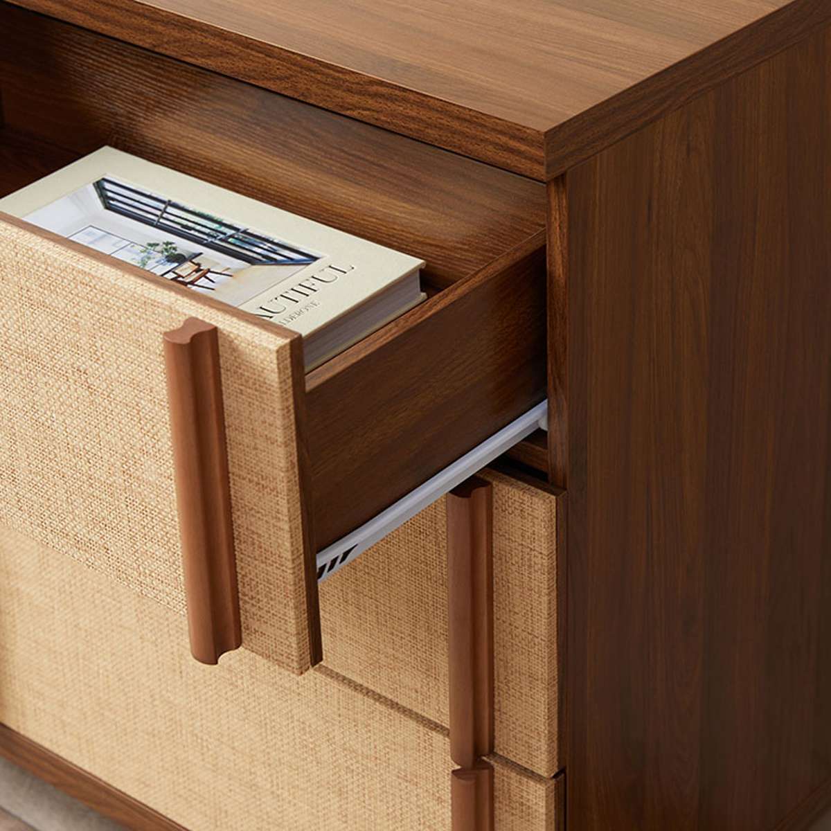 Minato Textured Six Drawer - Walnut - Image 6