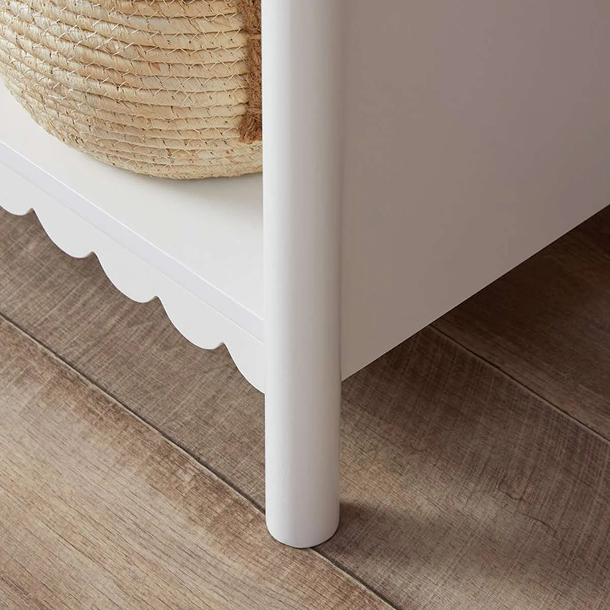 Mini Maisie Scalloped Low Bookcase - White - Image 5