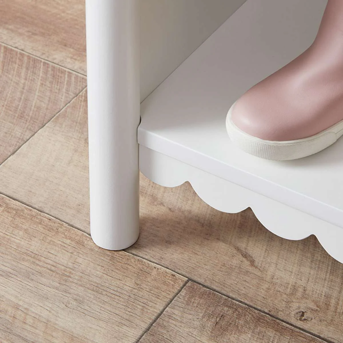 Mini Maisie Scalloped Low Bookcase - White - Image 6