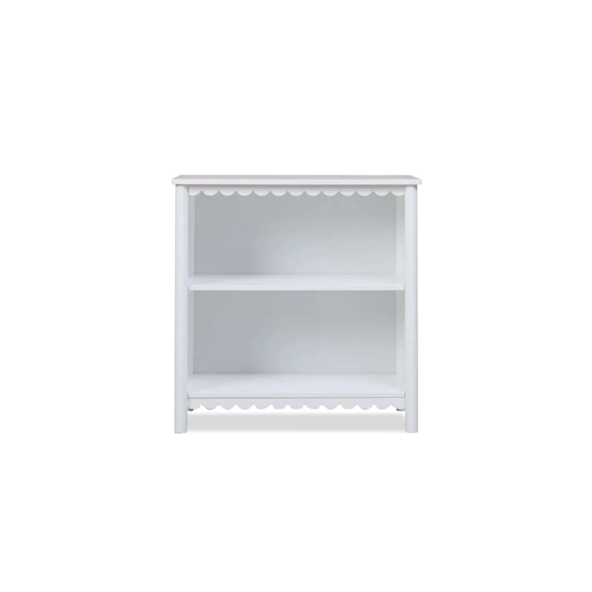 Mini Maisie Scalloped Low Bookcase - White - Image 8