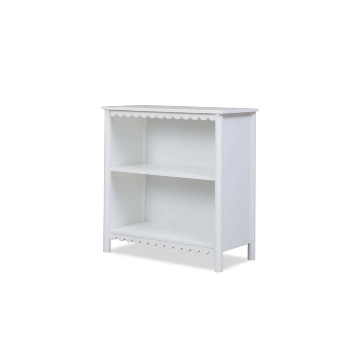 Mini Maisie Scalloped Low Bookcase - White - Image 9