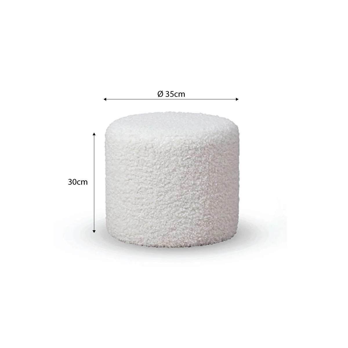 Mini Moo Sherpa Stool - Set of 2 - Image 9