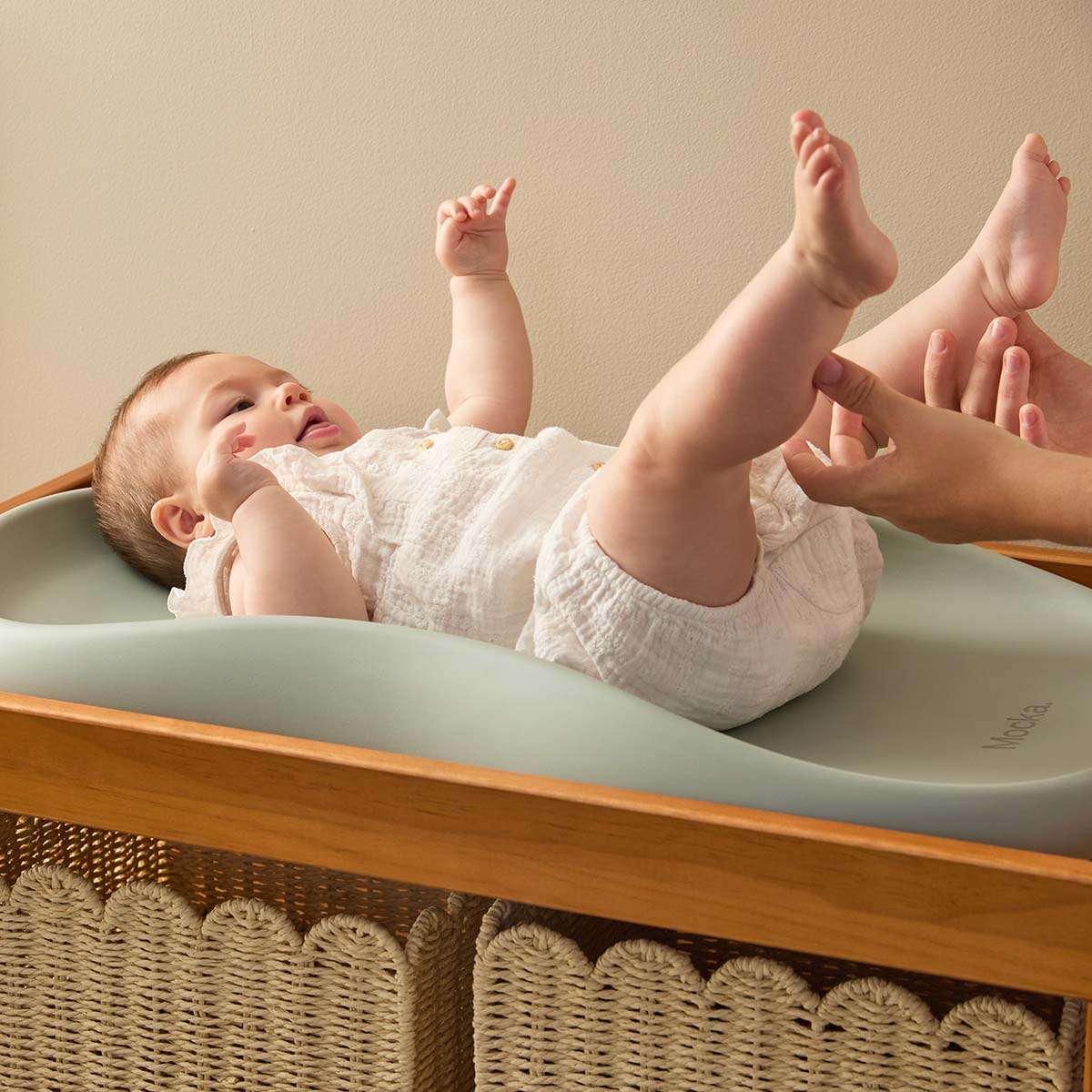 Mocka Baby Wipe Clean Change Pad - Green - Image 5