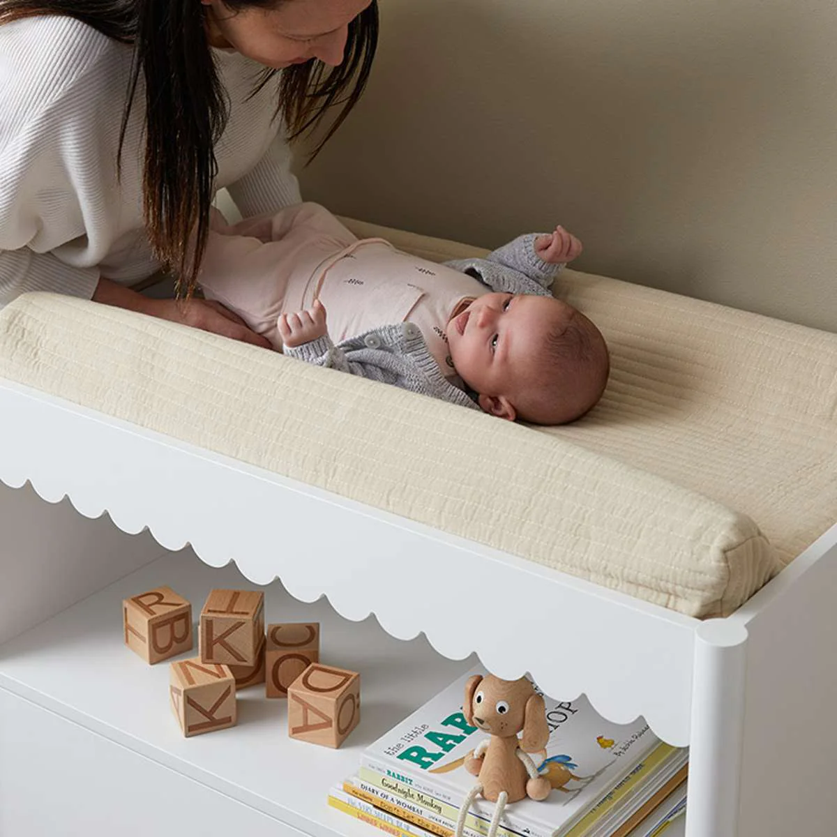 Mocka Cotton Change Mat Cover - Natural - Image 3