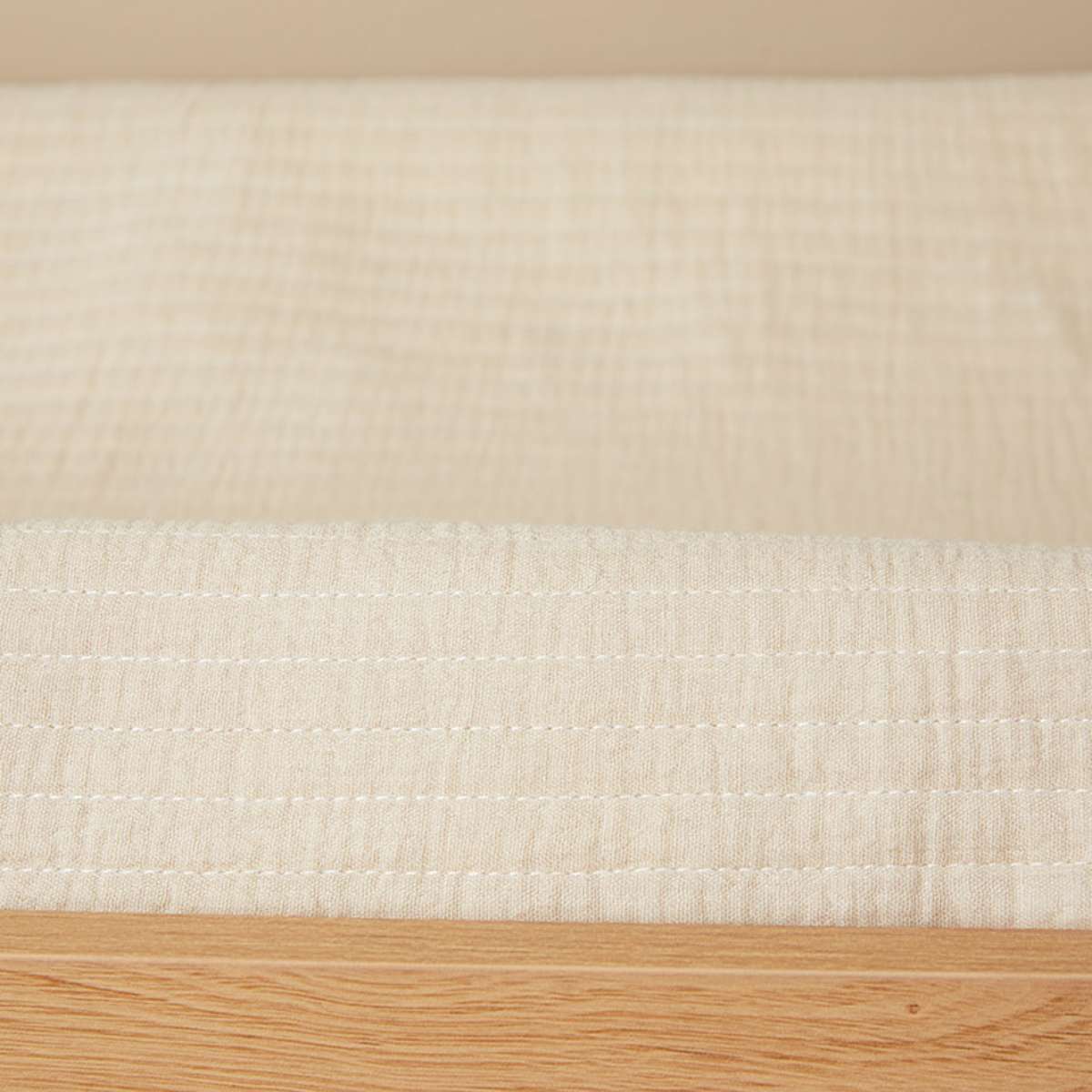 Mocka Cotton Change Mat Cover - Natural - Image 5
