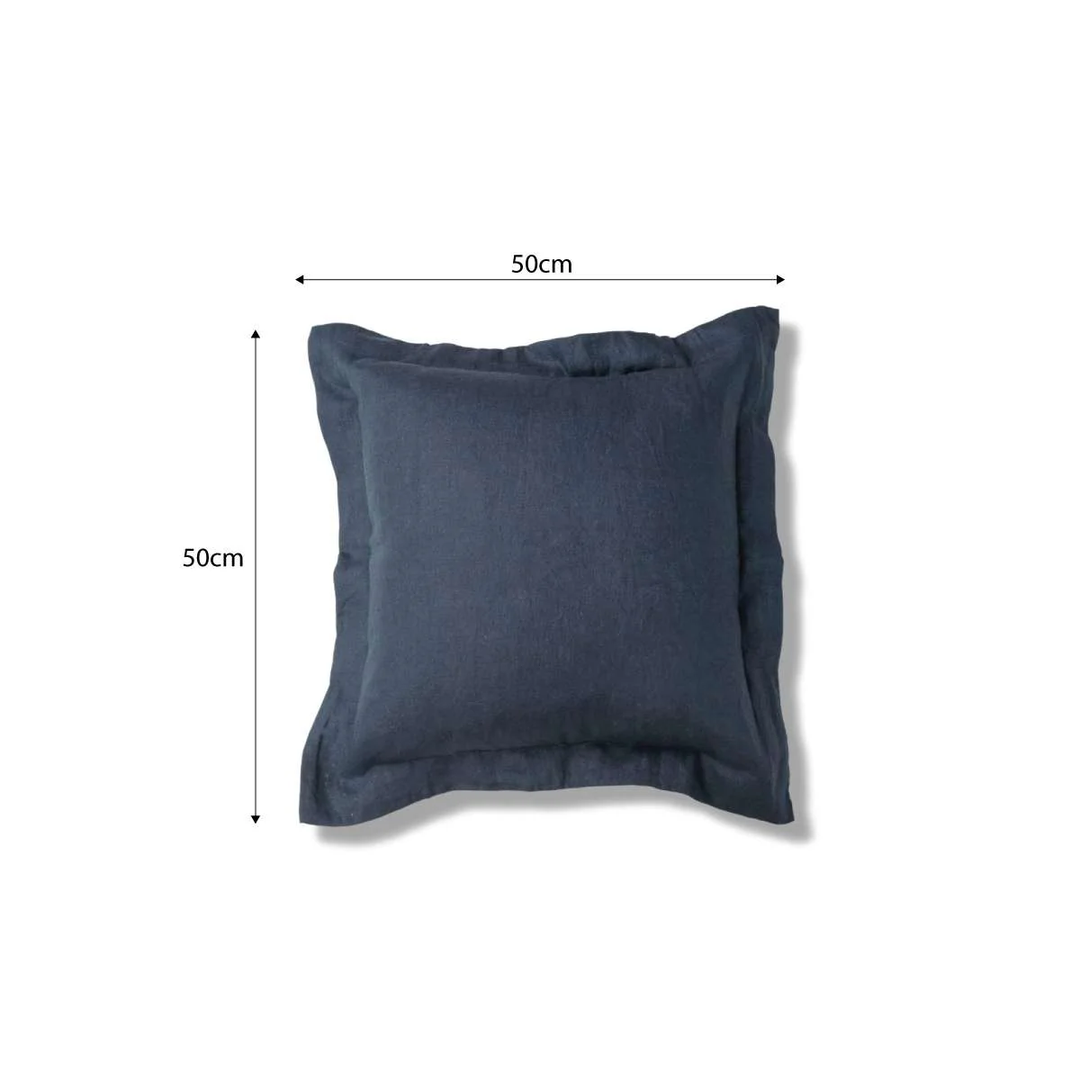 Mocka Linen Cushion - Navy Blue - Image 4