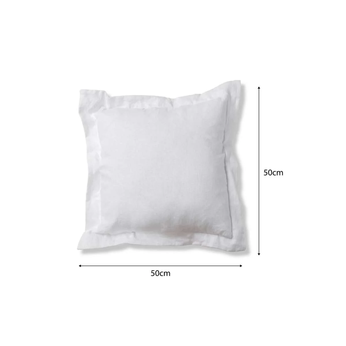 Mocka Linen Cushion - White - Image 4