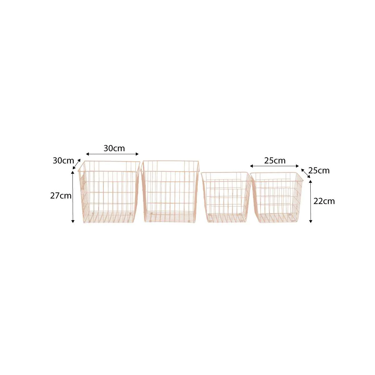 Mocka Original Baskets - Set of 4 - Pink - Image 3