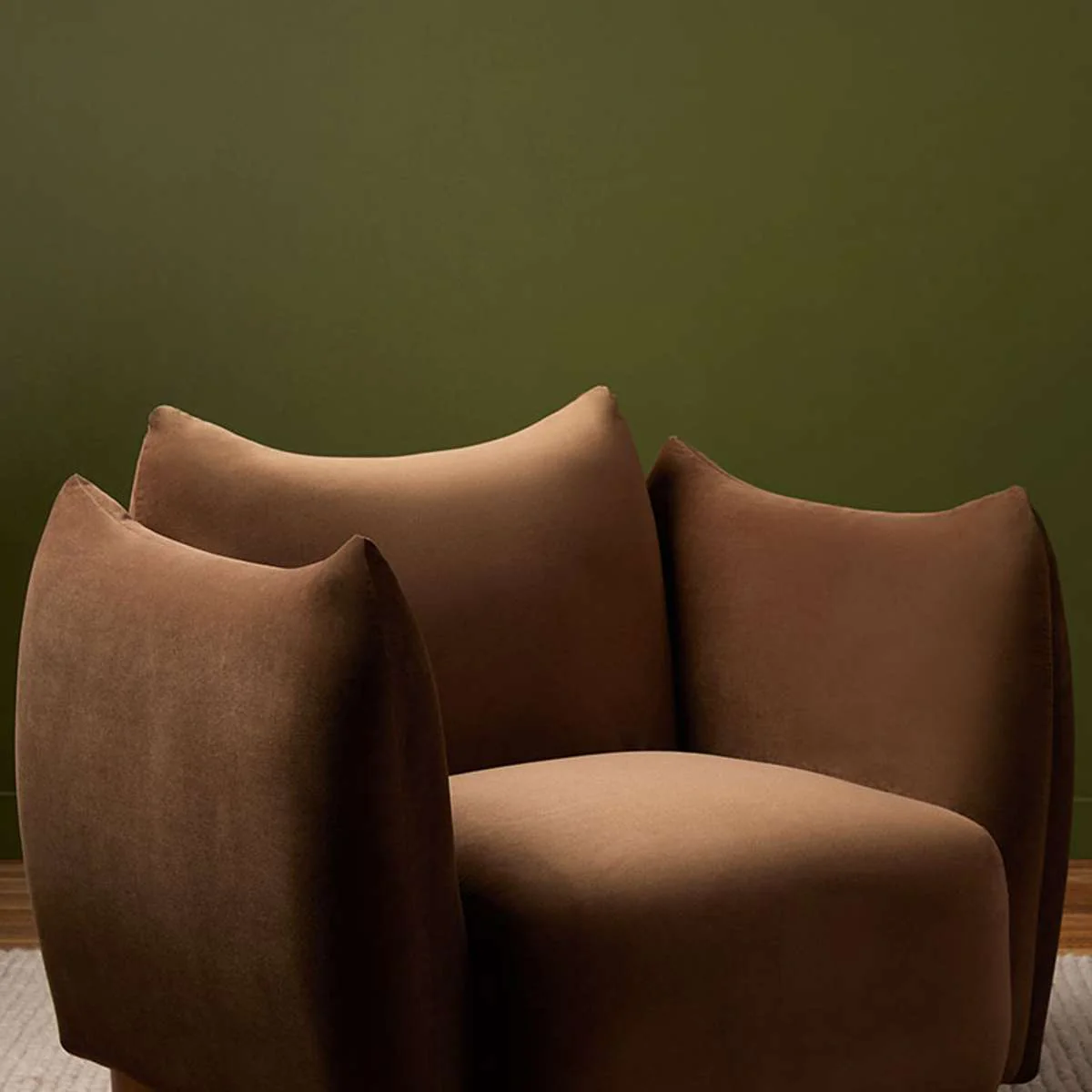 Monte Velvet Occasional Chair - Chocolate - Image 5
