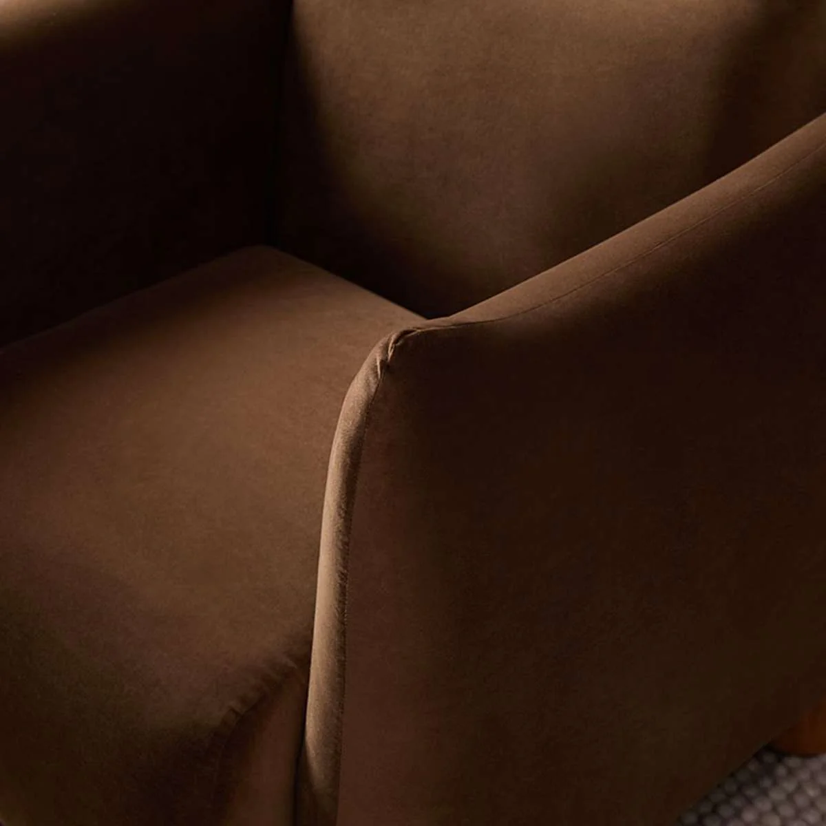 Monte Velvet Occasional Chair - Chocolate - Image 7