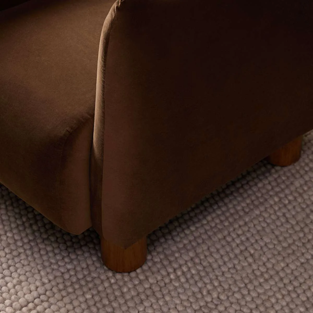 Monte Velvet Occasional Chair - Chocolate - Image 8