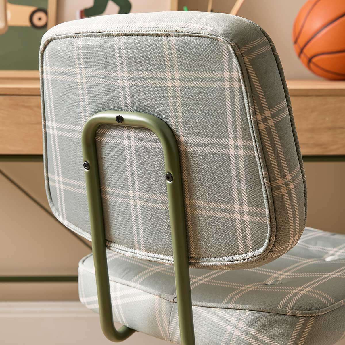 Morty Desk Chair - Khaki Plaid - Image 3
