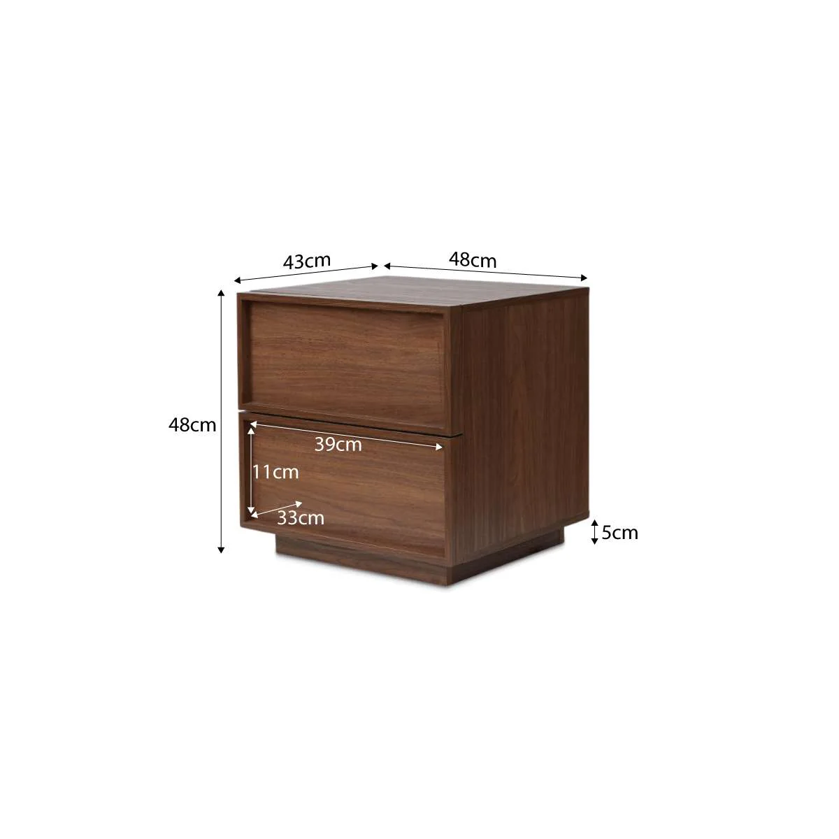 Osaka Bedside Table - Walnut - Image 11