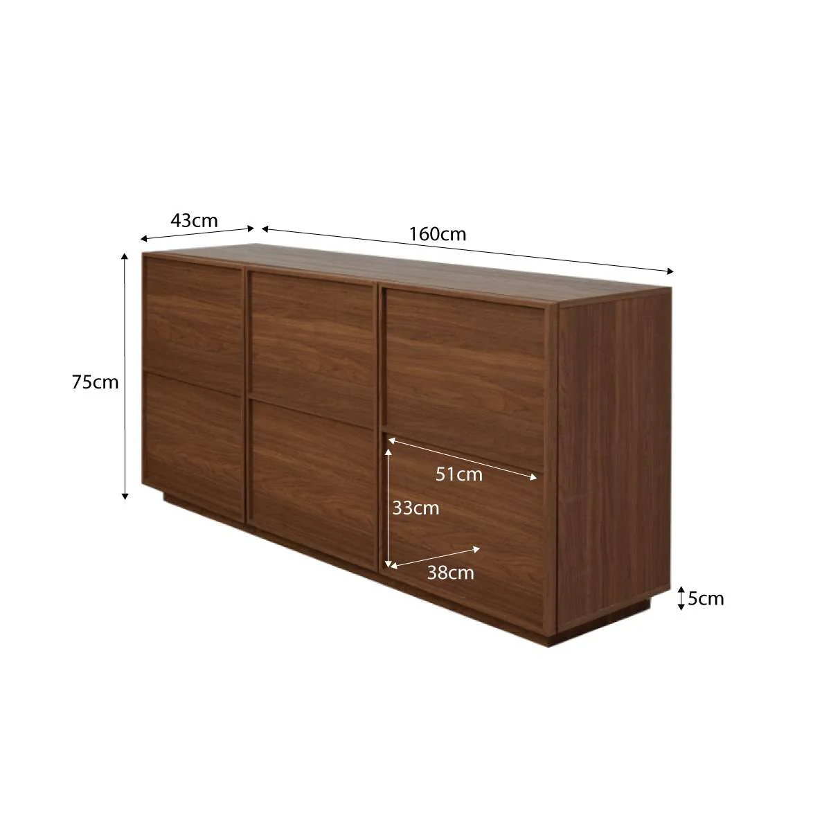 Osaka Buffet - Walnut - Image 14