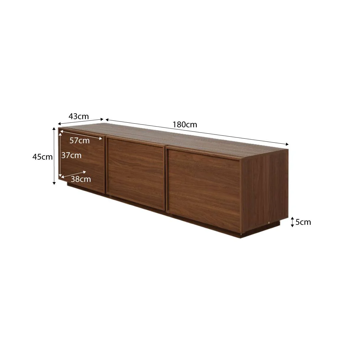 Osaka Entertainment Unit - Walnut - Image 12