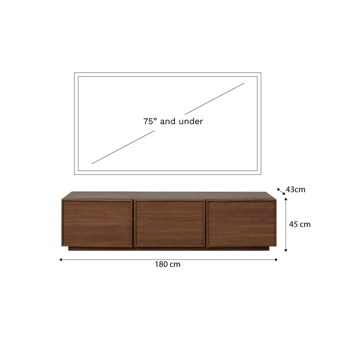 Osaka Entertainment Unit - Walnut - Image 13