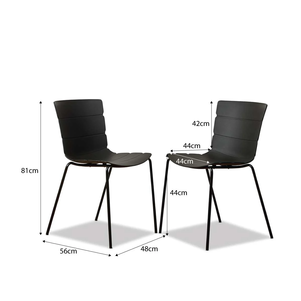 Ravello Indoor/Outdoor Dining Chair - Set of Two - Black - Image 9