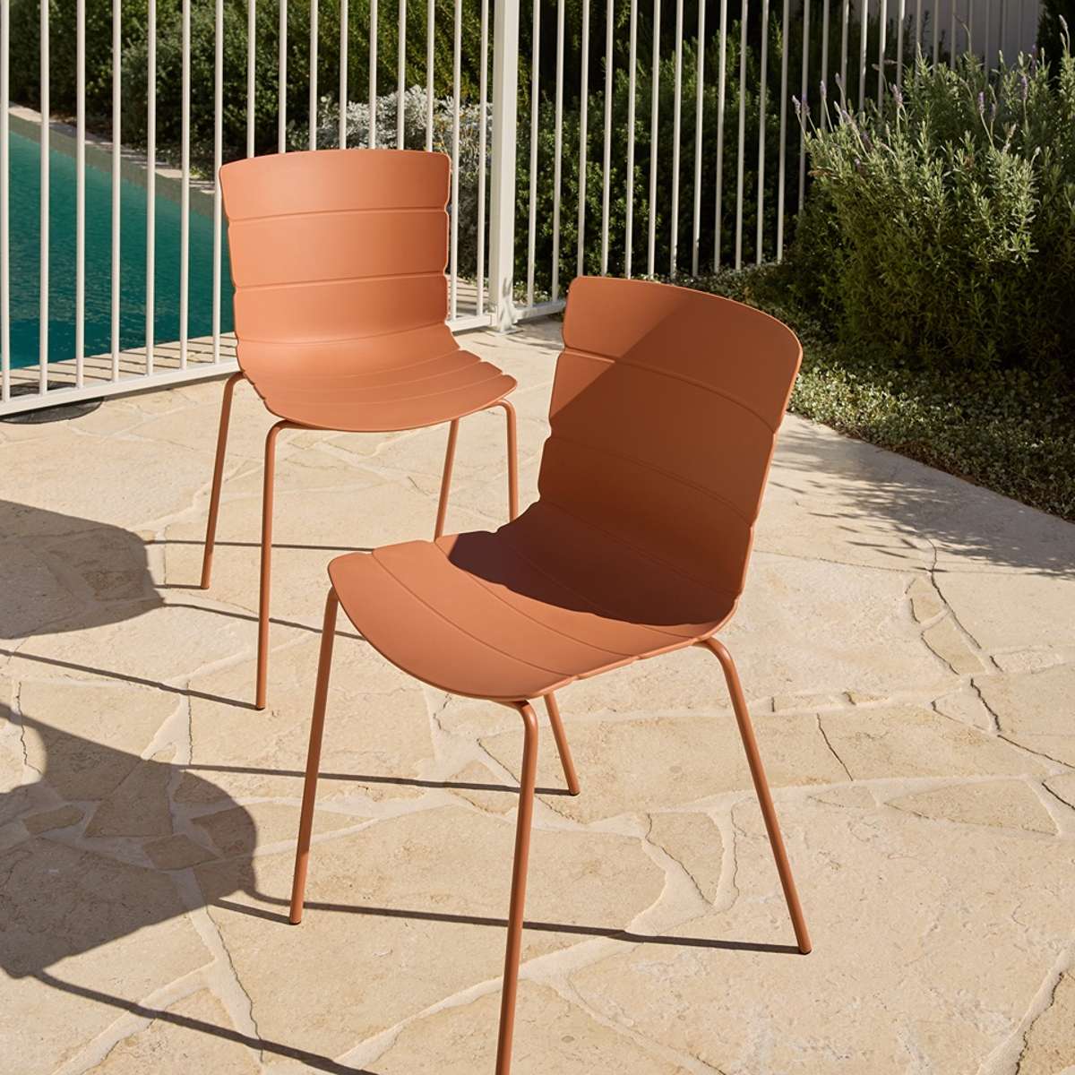 Ravello Indoor/Outdoor Dining Chair - Set of Two - Clay - Image 3