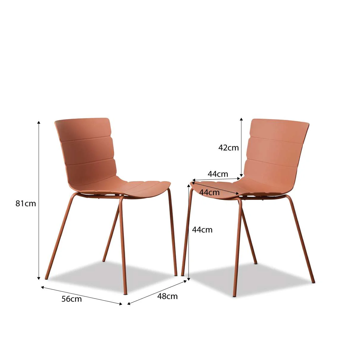 Ravello Indoor/Outdoor Dining Chair - Set of Two - Clay - Image 8