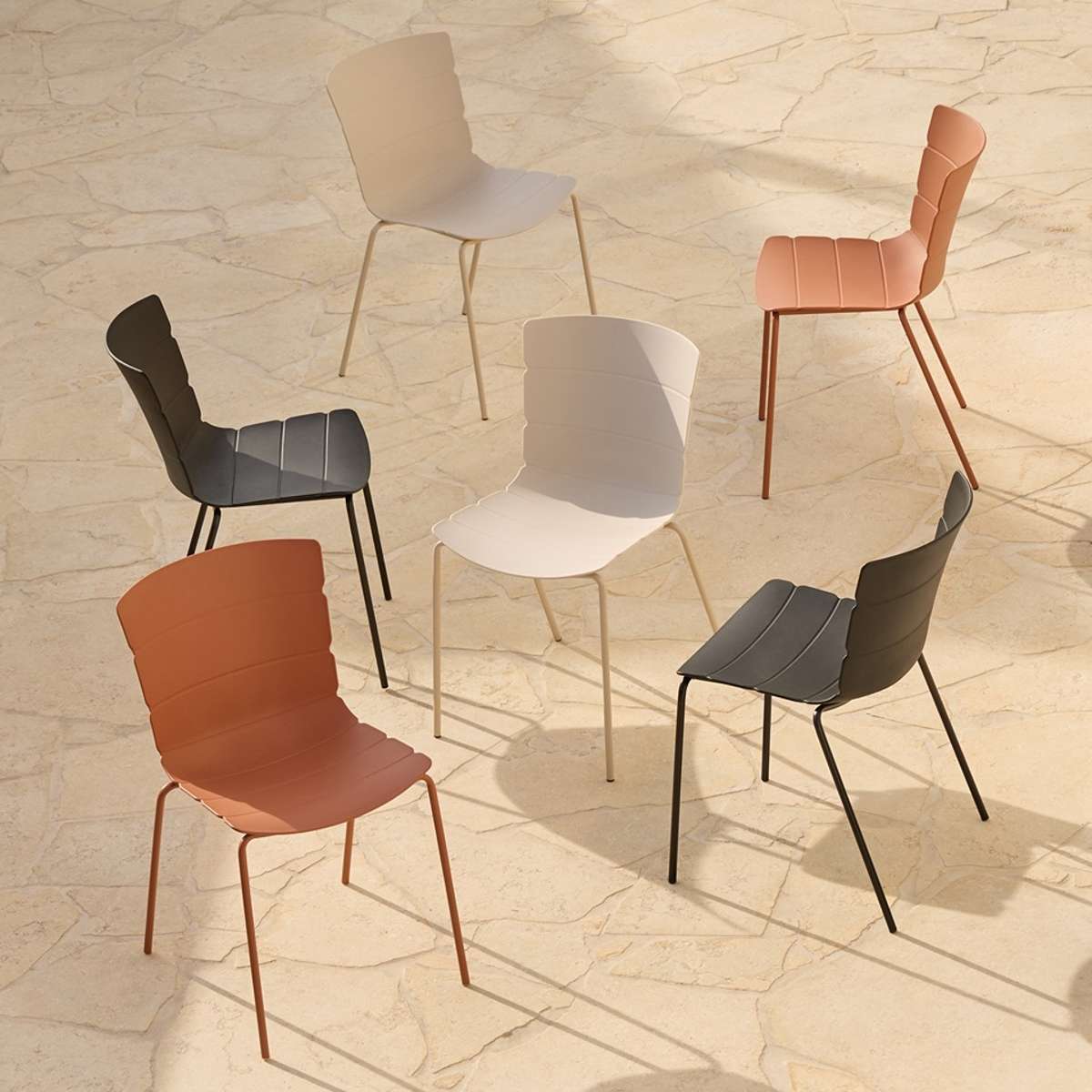Ravello Indoor/Outdoor Dining Chair - Set of Two - Beige - Image 6
