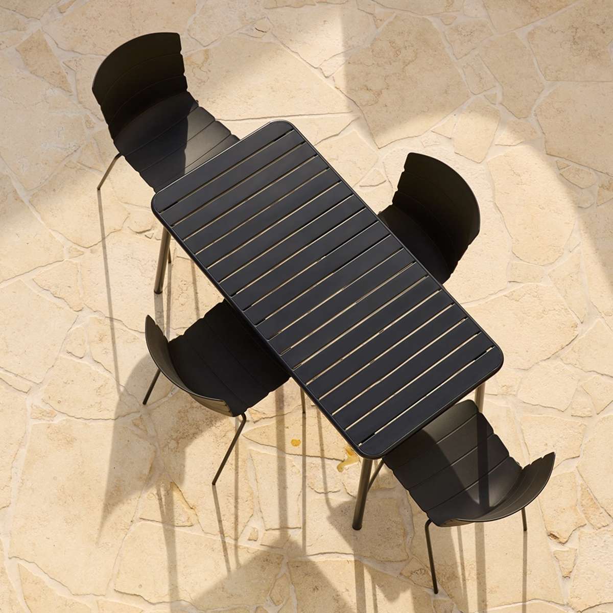 Ravello Indoor/Outdoor Dining Chair - Set of Two - Black - Image 5