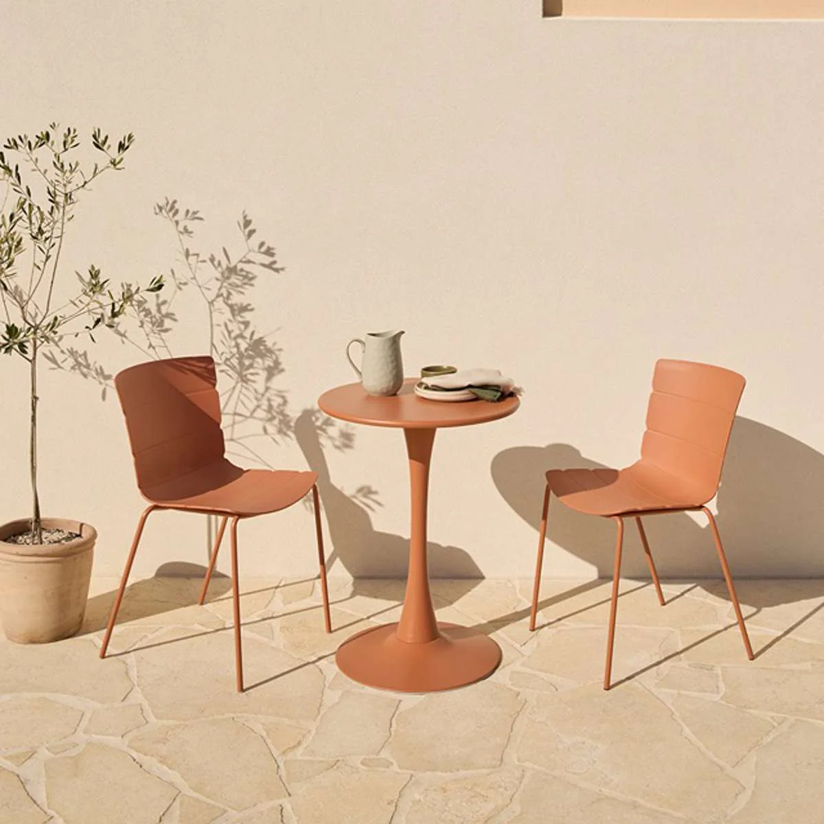 Ravello Indoor/Outdoor Dining Chair - Set of Two - Clay - Image 4