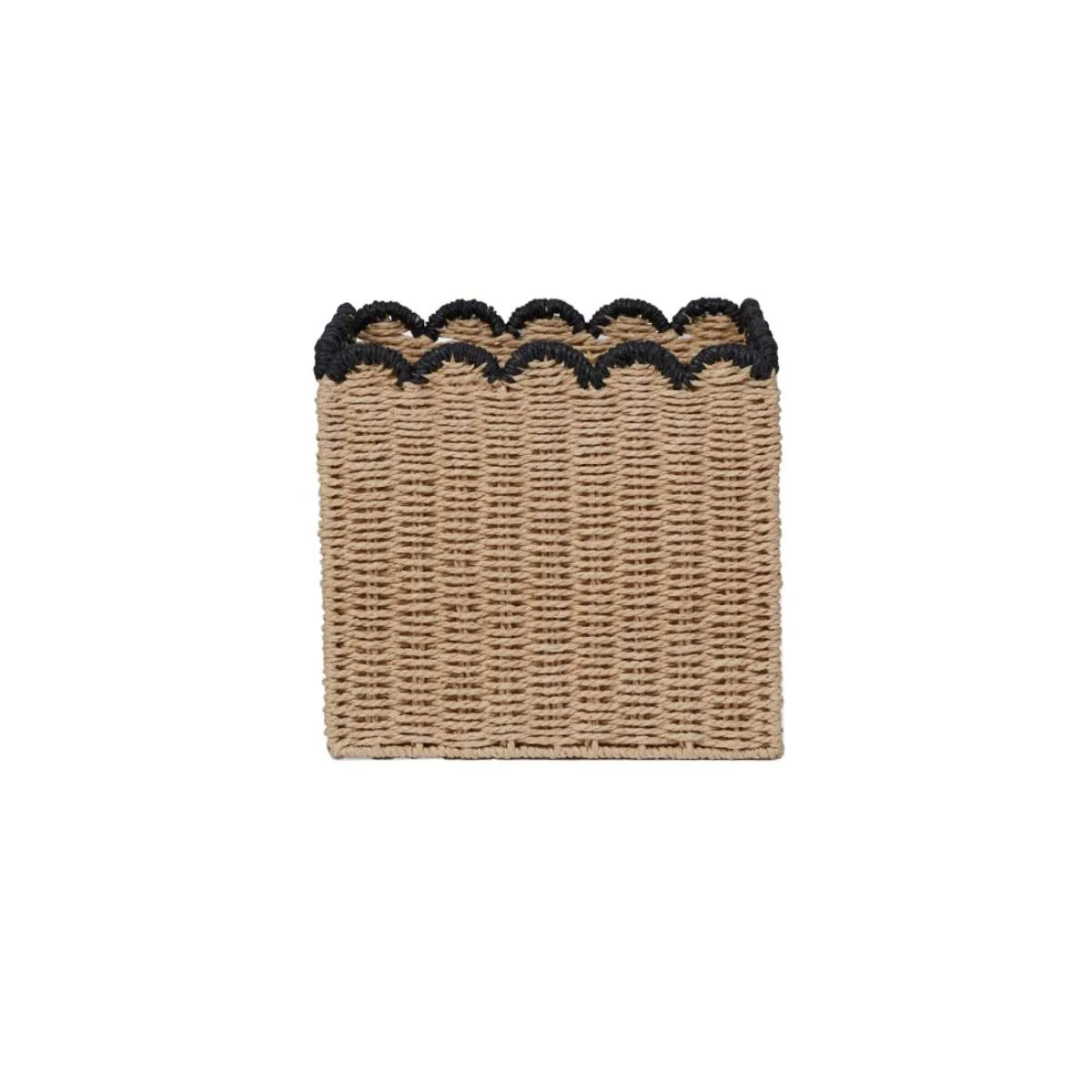 Scalloped Black Tip Cube Basket - Image 12