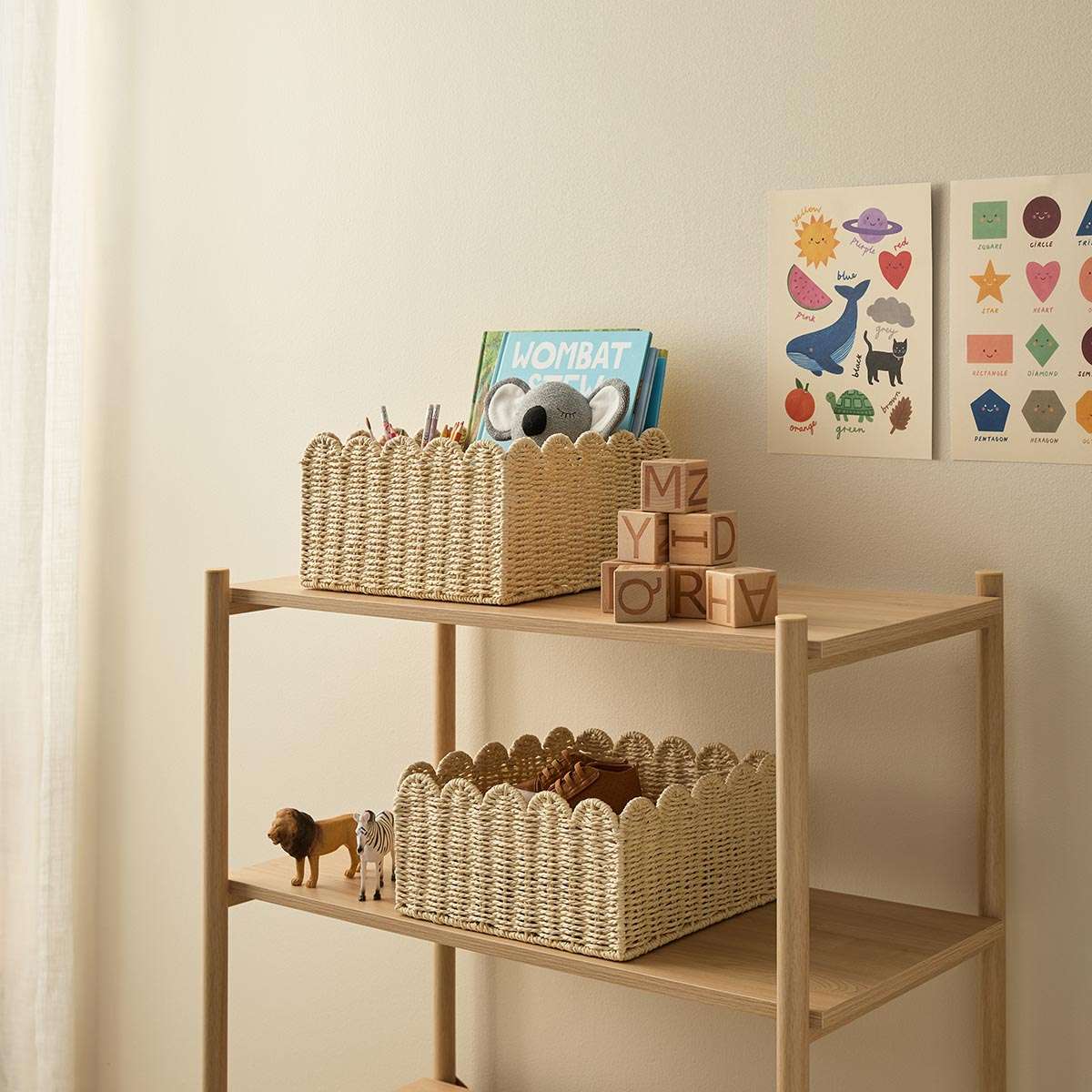 Scalloped Half Cube Baskets - Set of Two - Image 3