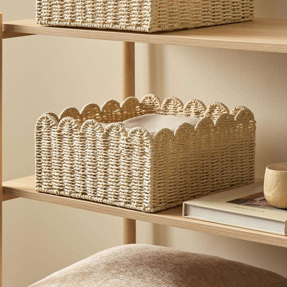 Scalloped Half Cube Baskets - Set of Two - Image 6