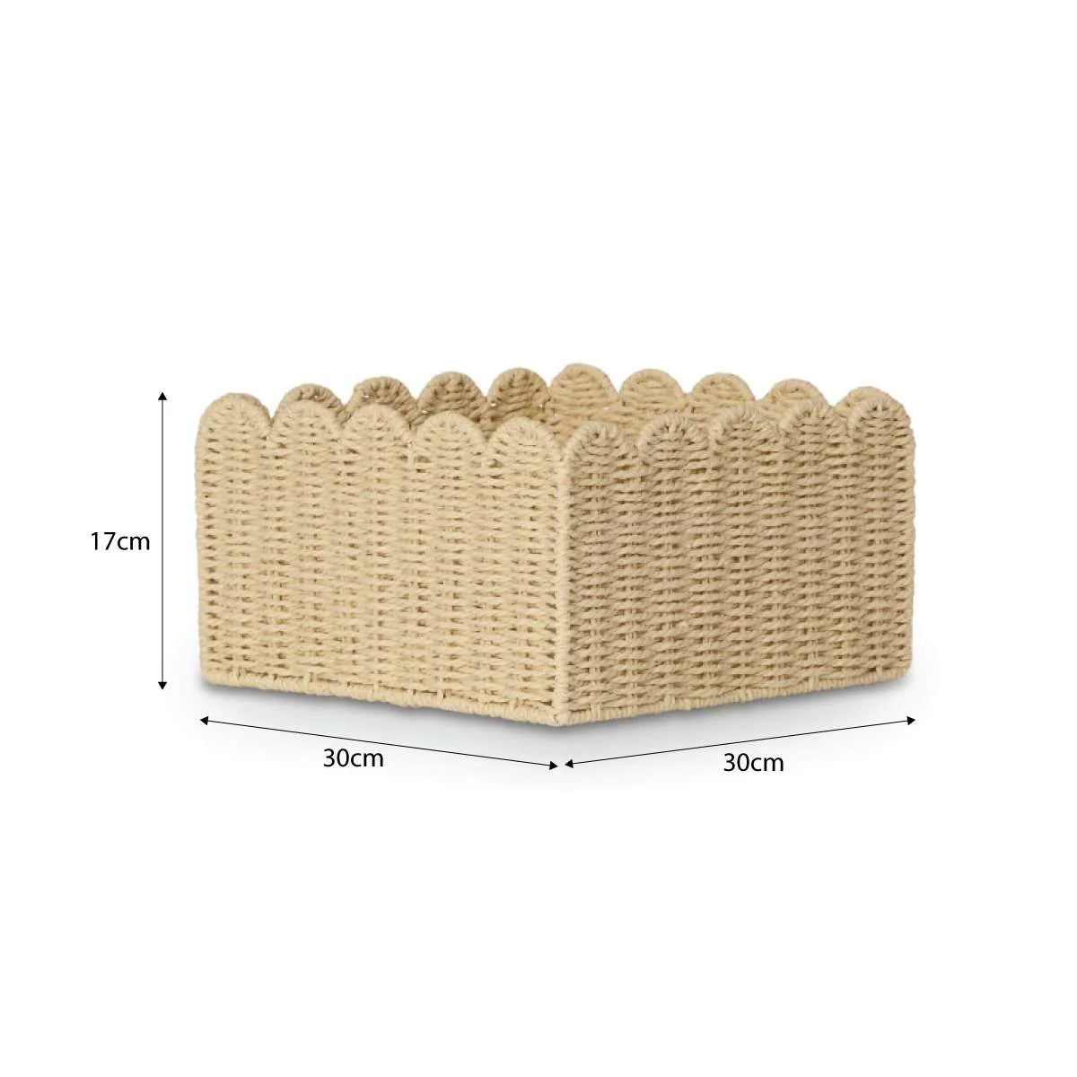 Scalloped Half Cube Baskets - Set of Two - Image 8