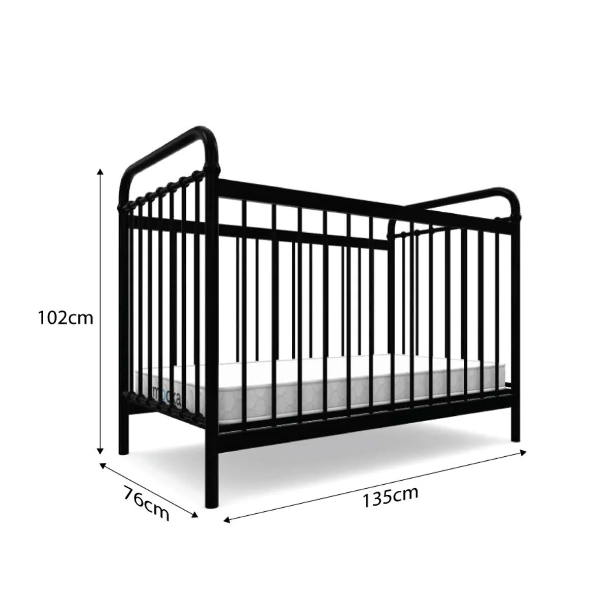 Sonata Cot - Black - Image 8