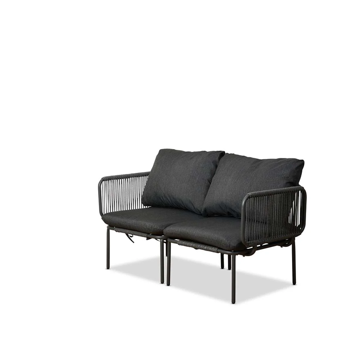 Sorrento Outdoor Two Seater Sofa - Charcoal - Image 9