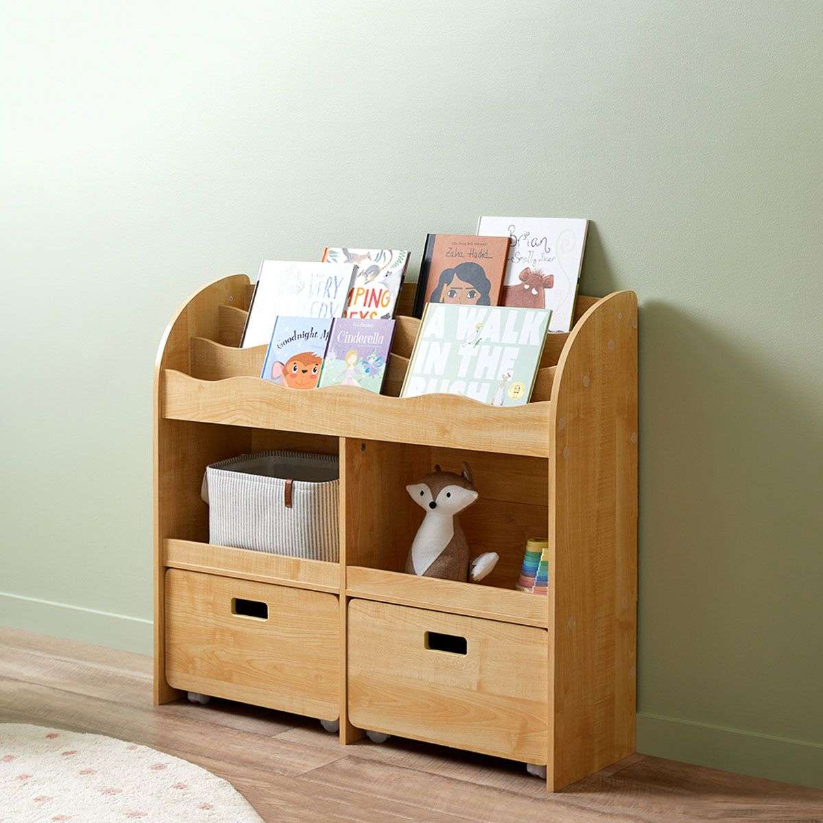 Theo Kids Bookshelf and Toy Drawer Organiser - Image 6