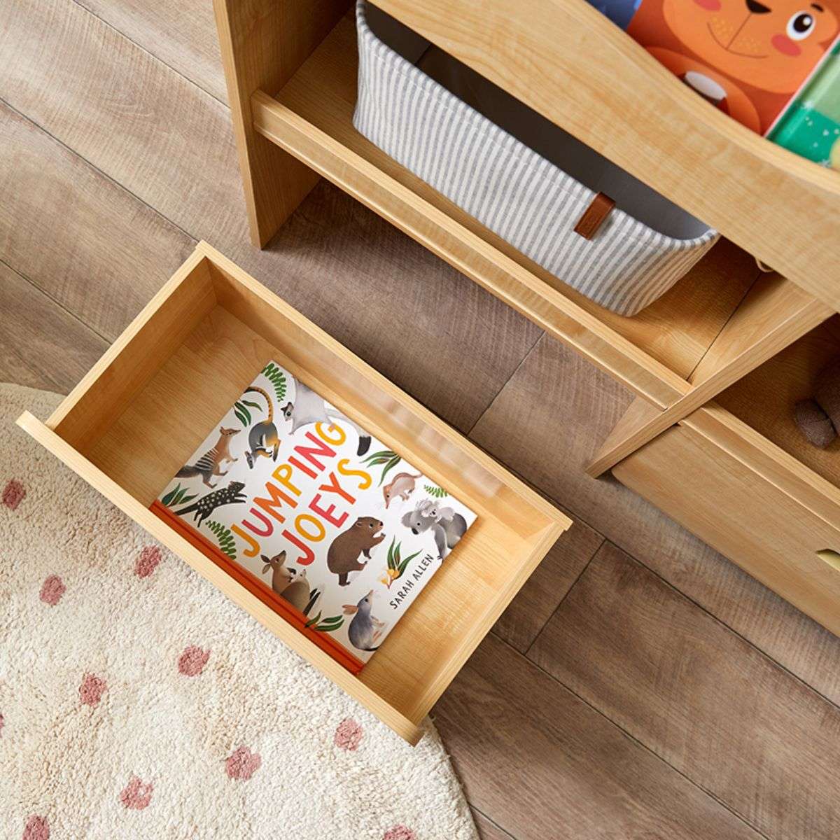 Theo Kids Bookshelf and Toy Drawer Organiser - Image 8